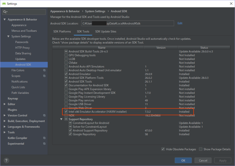 mac emulator: failed to initialize hax: invalid argument